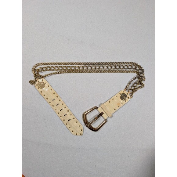 Baby Phat Vintage Y2K 90s Leather Chain Belt & Buckle Studded Boho main image 4
